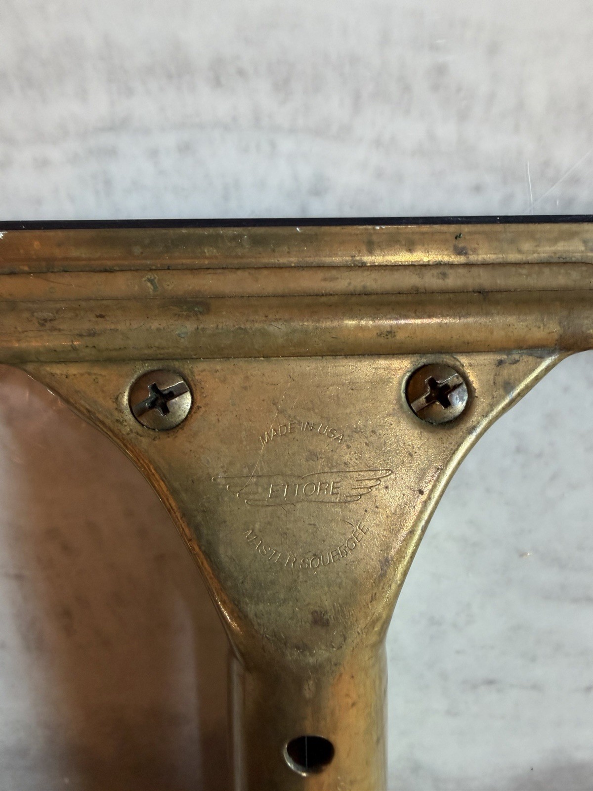 Vintage Ettore Brass Master Squeegee Window Cleaning Tool Made In USA 14″