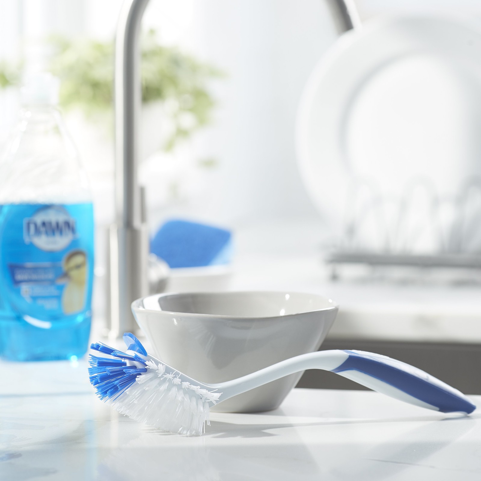 Dawn 235082 Radial Head Kitchen Brush Blue & White