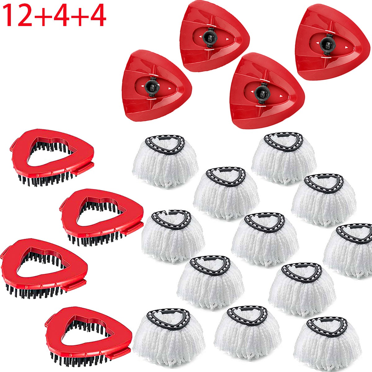 Replacement Microfiber Mop Head Easy Wring Refill For O-Cedar,Brush+mop base kit