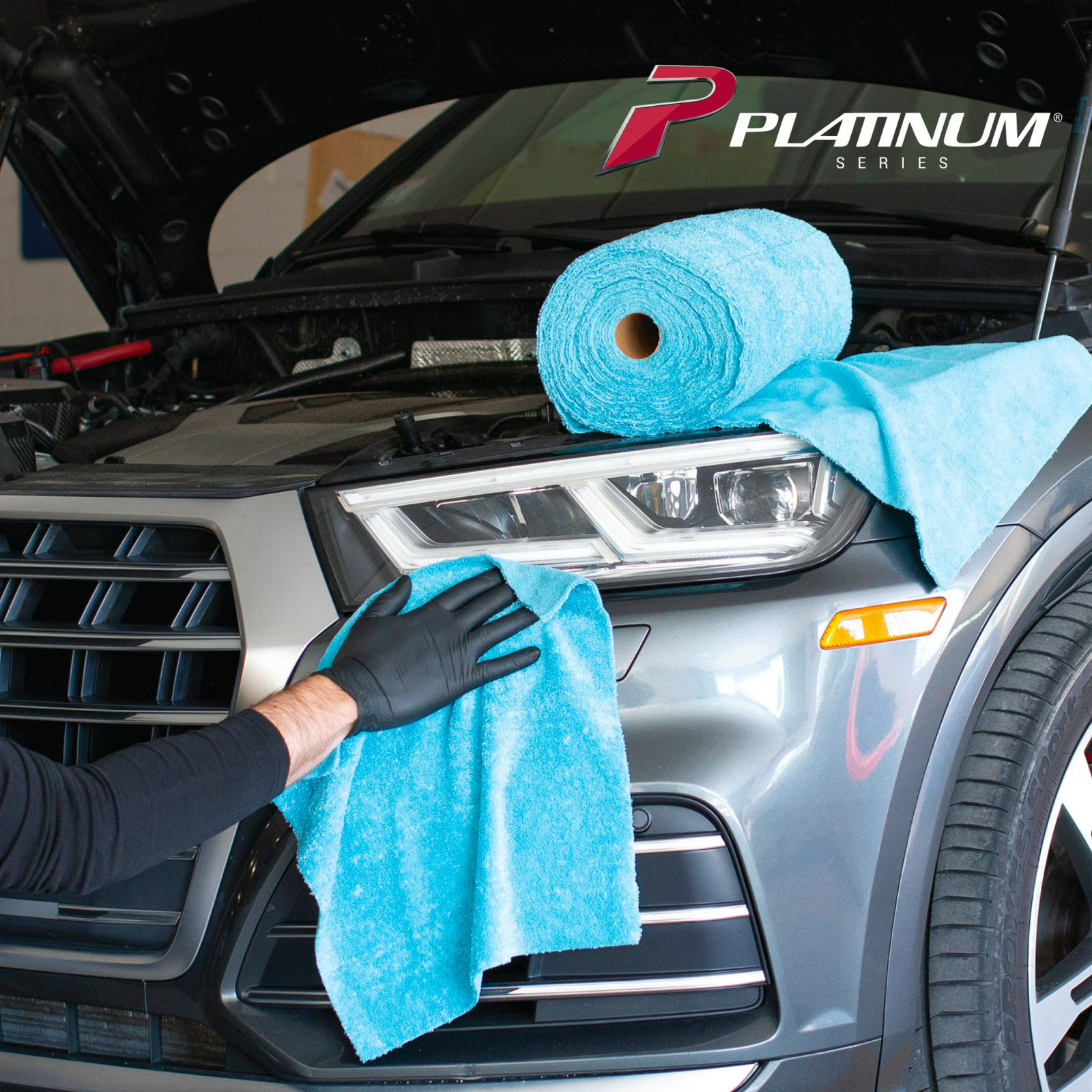 Platinum Series XL Multi-Purpose Microfiber Cleaning, Detailing Towels, 50 Count