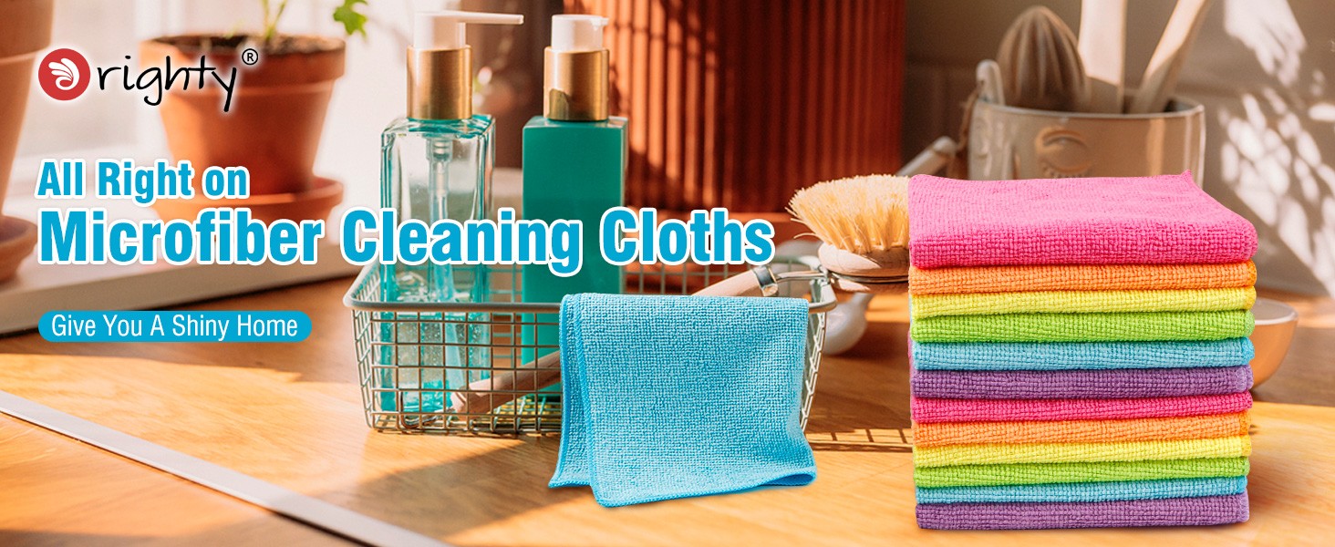 Microfiber Cleaning Cloth Pack of 12, Microfiber Towels for Cars, Highly