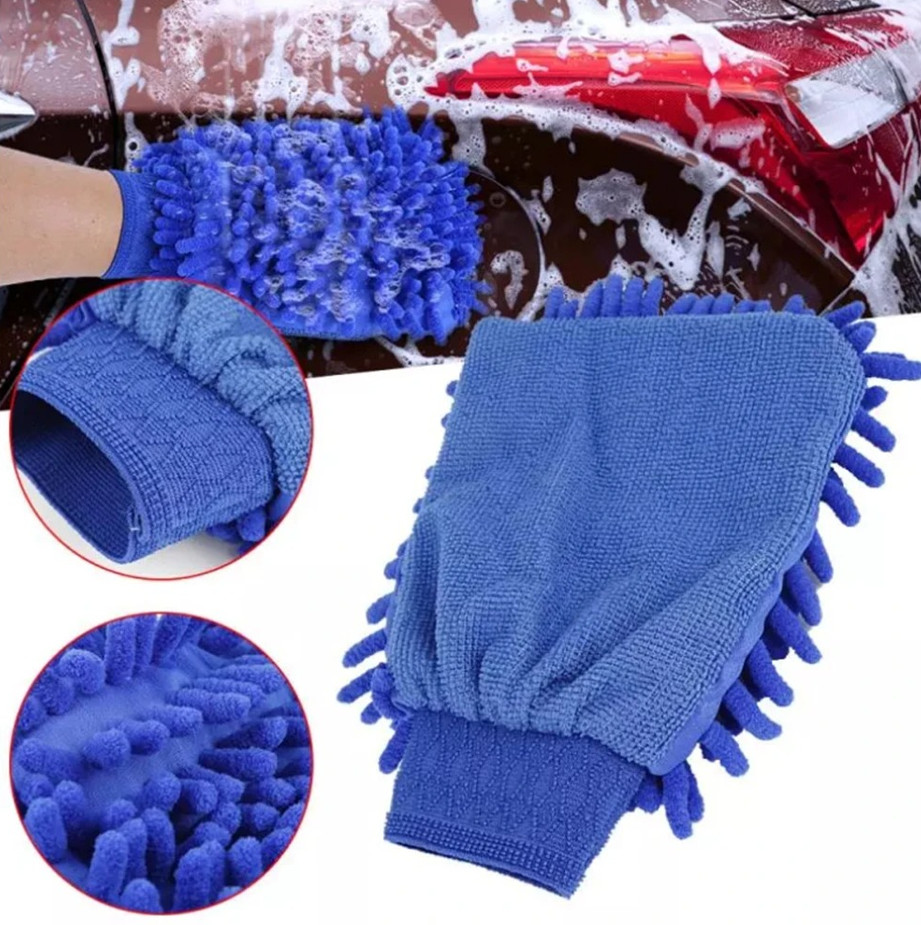 5 pcs Microfiber Car Wash Gloves Scratch-Free Absorbent Cleaning Mitts
