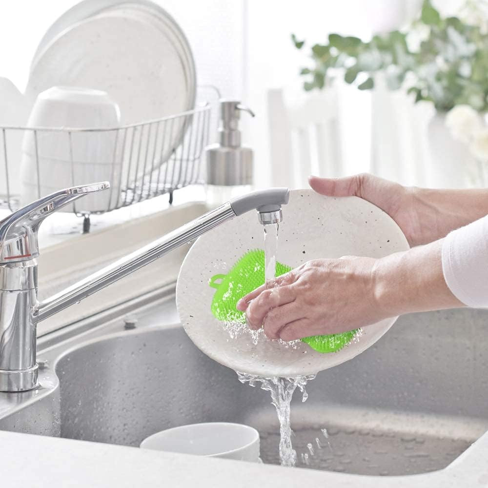 3PCS Silicone Dish Sponges, Super Food-Grade Silicone Sponges, Multi-Purpose an