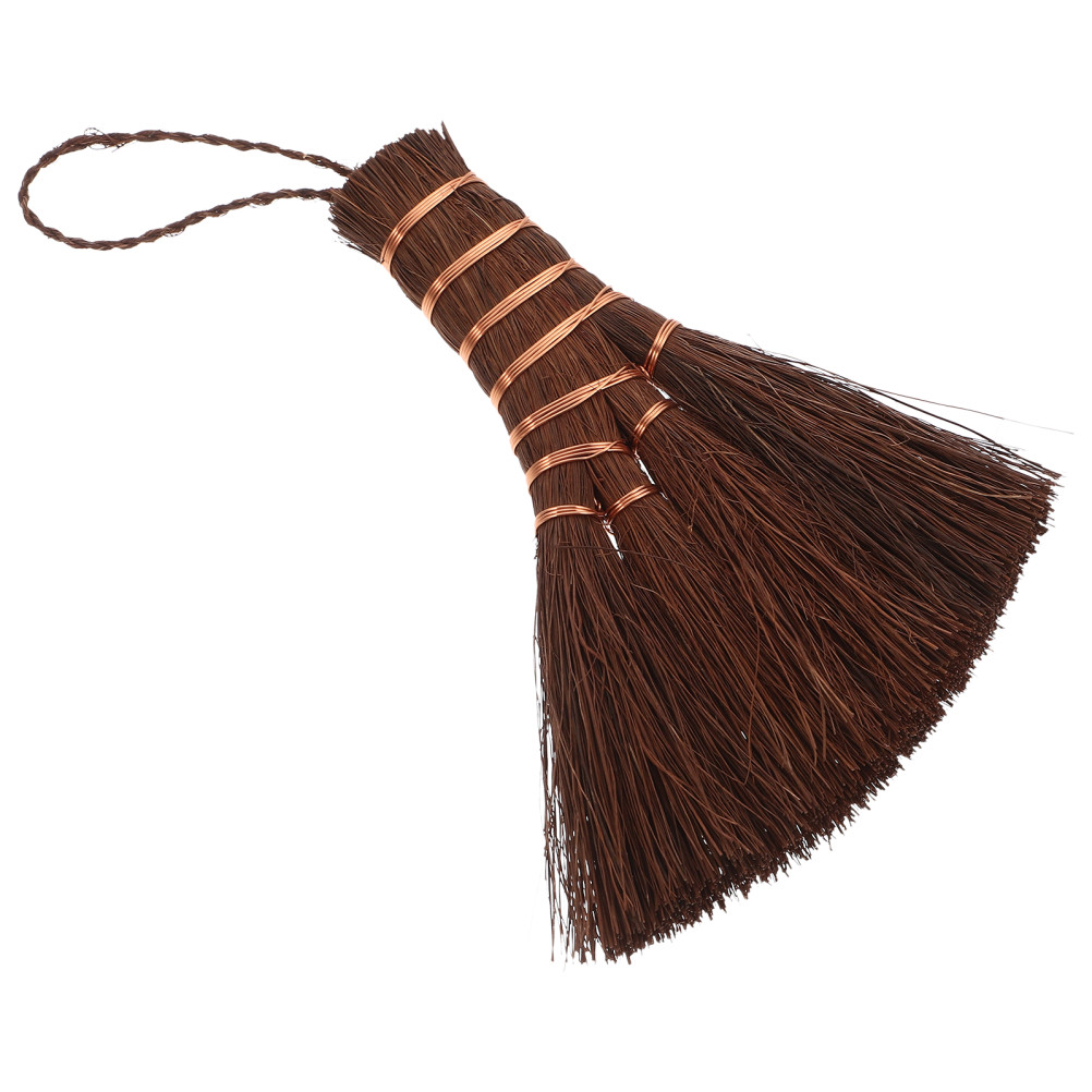Car Broom Palm Fiber Wood 1Set 5.6*4.6*0.6In For Narrow Spaces Cleaning