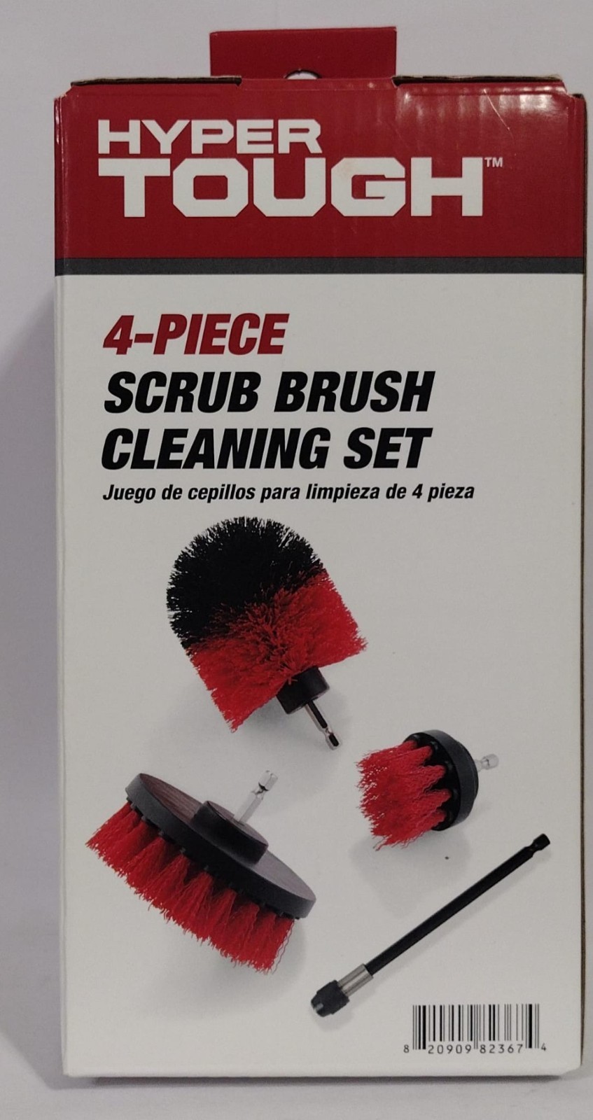Hyper Tough 4-Piece Scrub Brush Cleaning Set For Power Drills Holiday Gift