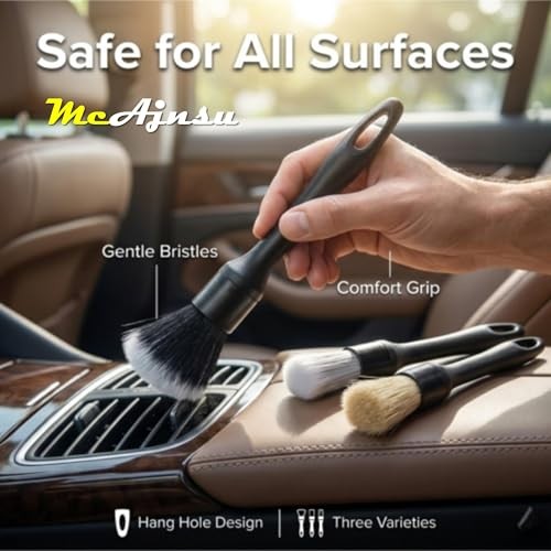 8-Piece Car Interior Detailing Kit – 160g Non-Sticky Gel (128% More Than 70g),