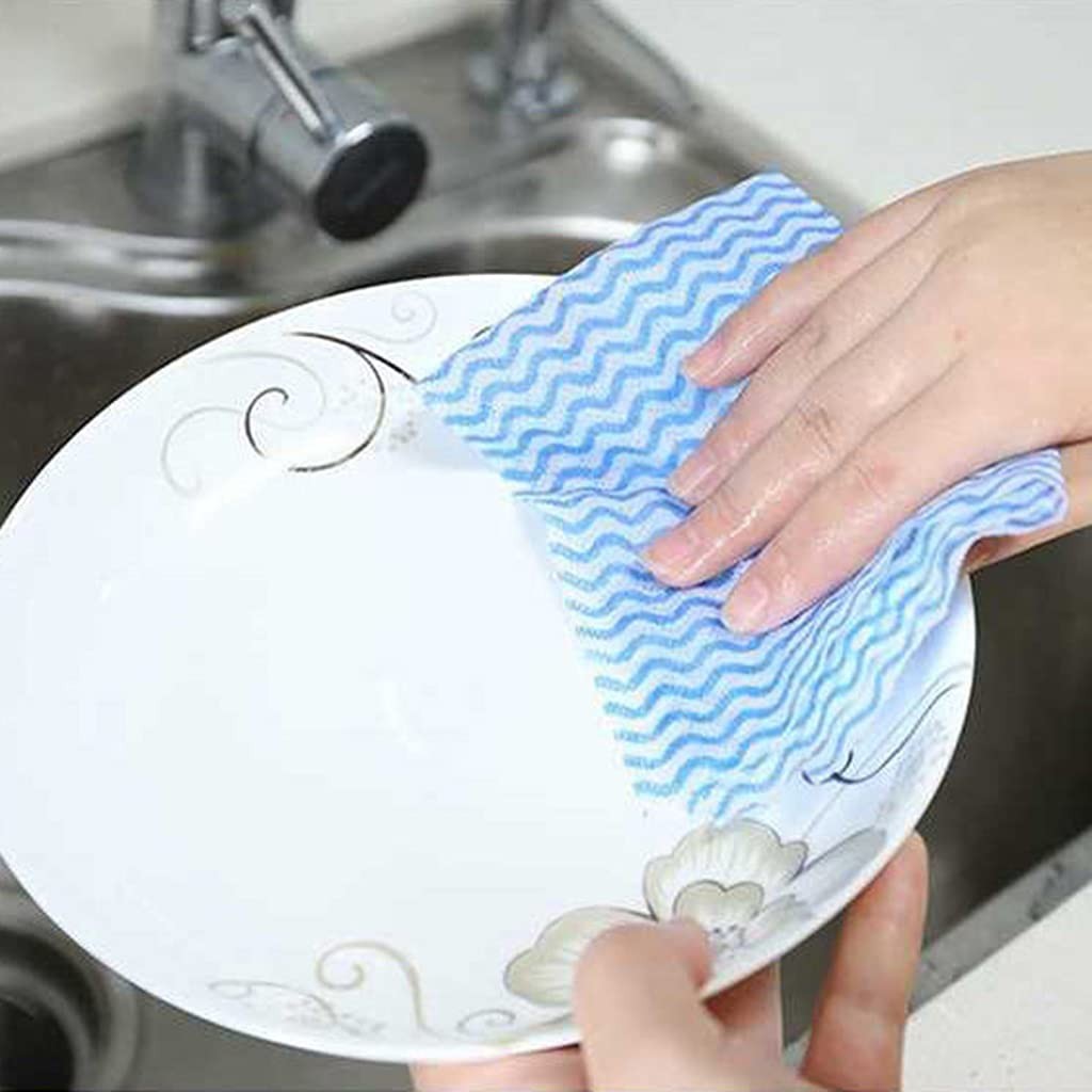 Disposable Cleaning Towels, 50 Count/Roll, Non-woven Fabric, Quick-Dry, Soft,…