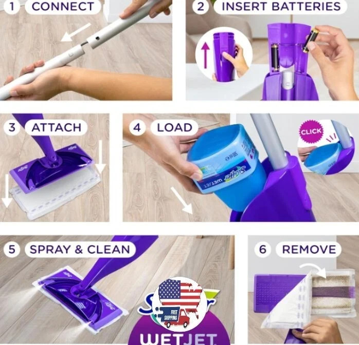 Kit de Inicio para Limpiar Pisos de Madera con Mopa y Spray con 10 Almohadillas