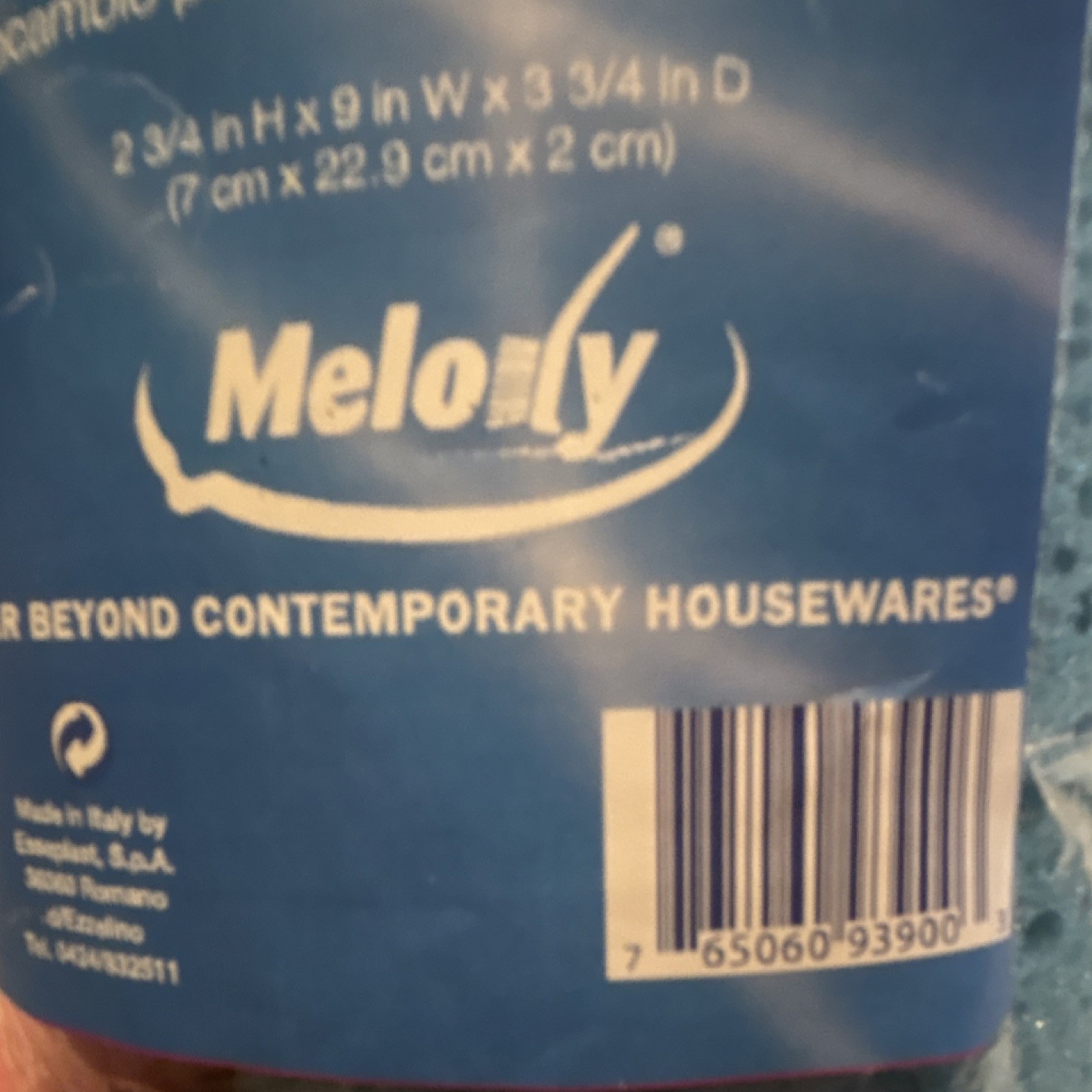 Melolly Roller Mop Refill Synthetic Sponge Blue MPN 93900 9×3.75×2.75in