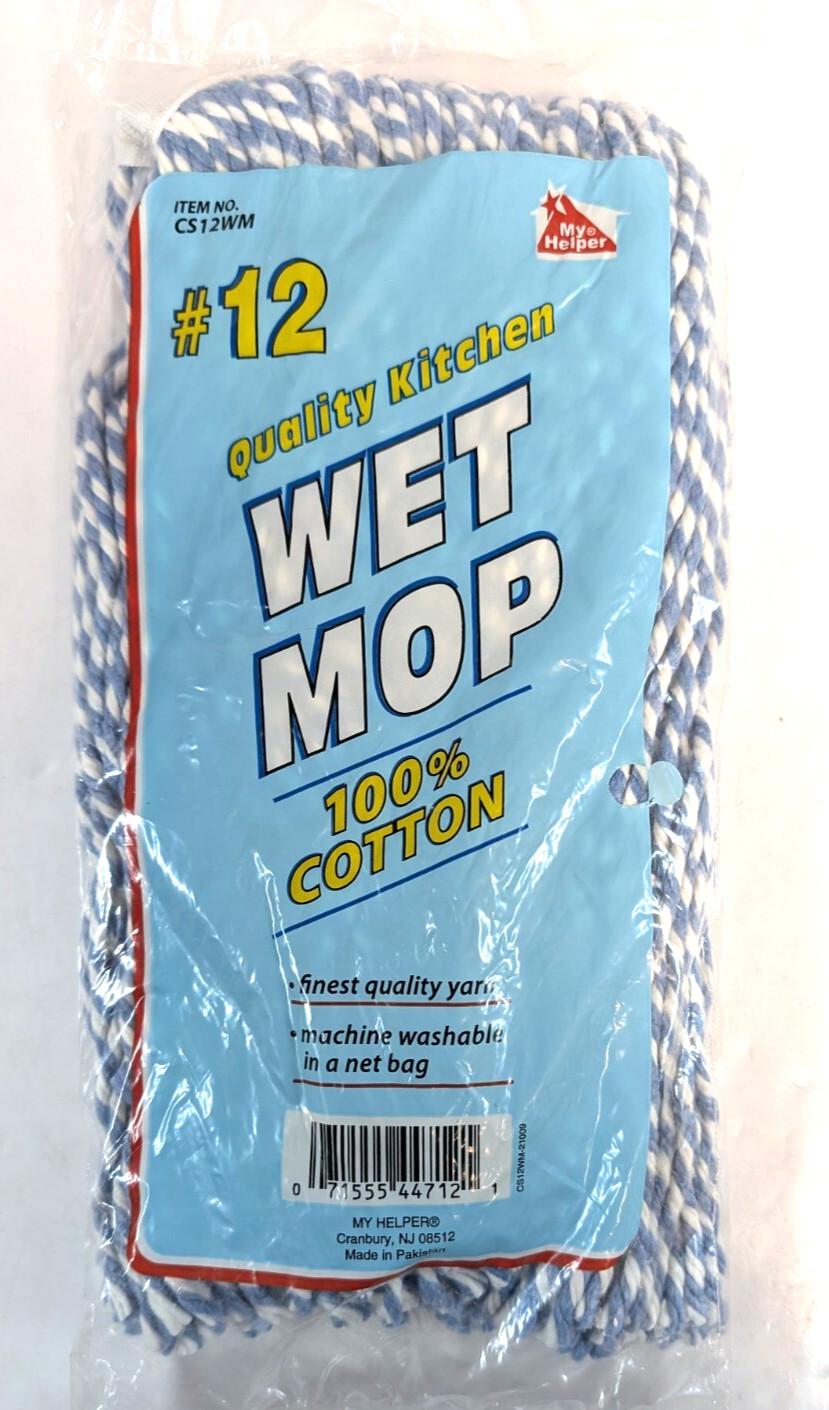 Wet Mop #12 100% Cotton. My Helper. CS12WM