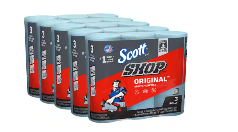 Heavy Duty Blue Shop Towels Cleaning Wipes – 3-Pack Bundles Multi-Pack Savings