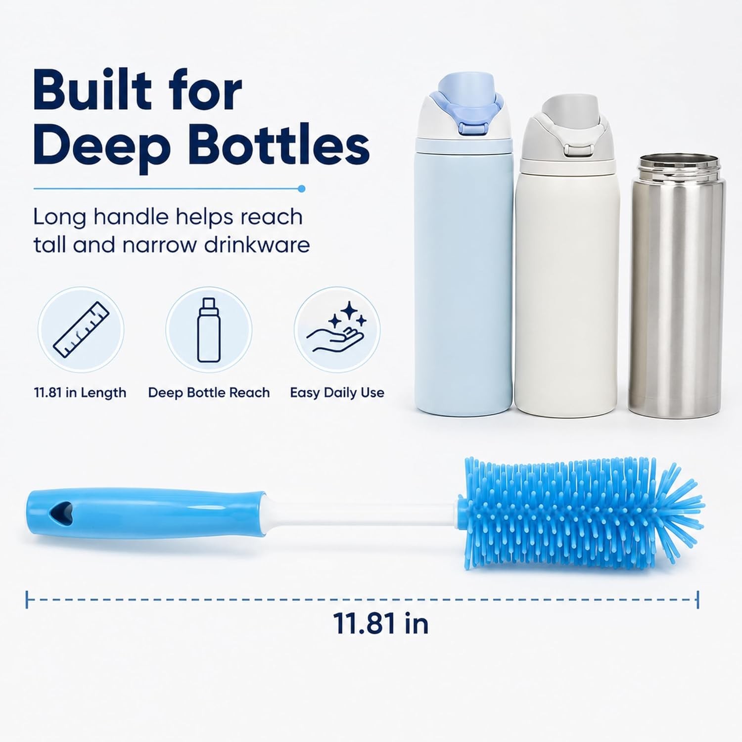 4 Pack Water Bottle Cleaning Kit Water Bottle Cleaner Brush for Owala FreeSip