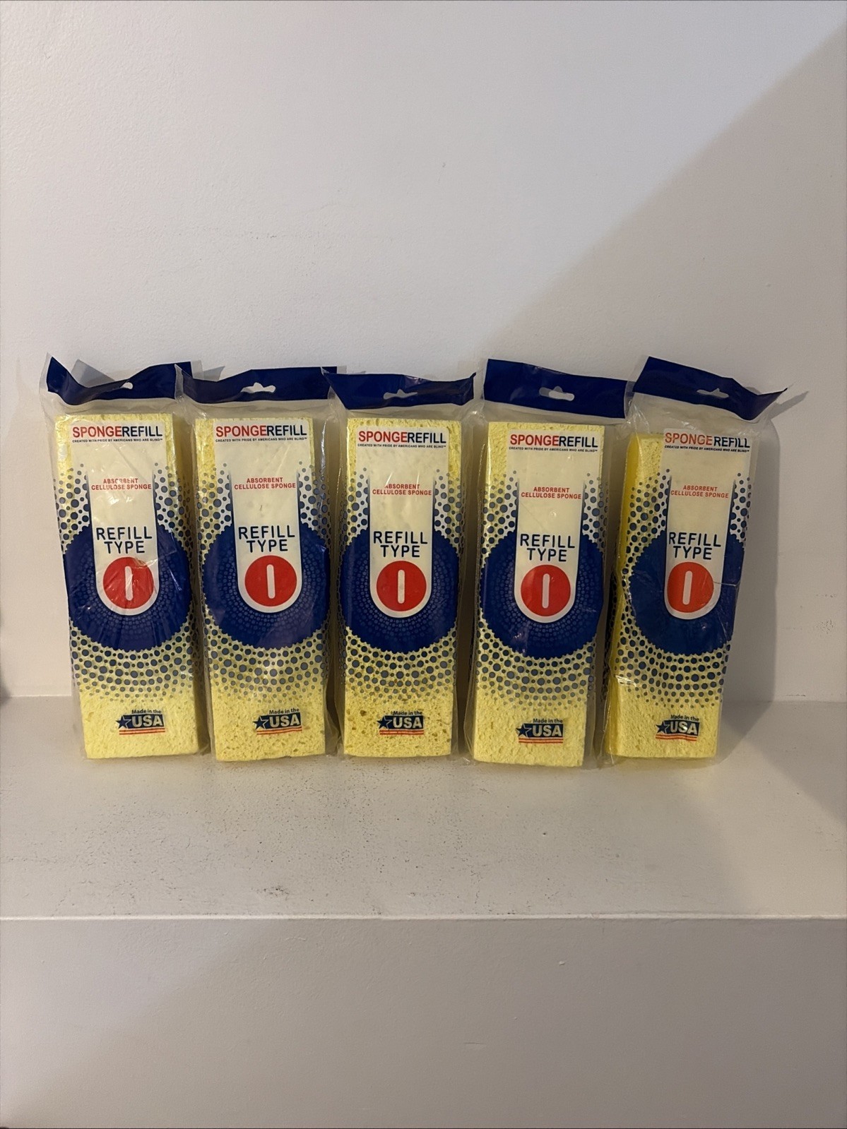 5 Butterfly Mop Set Absorbent Cellulose Poly Sponge Refill Head Type I USA NEW