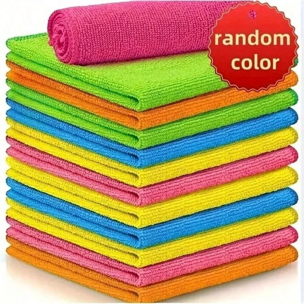 1/3/5/10Pcs Microfiber Cleaning Cloth Set Multi-colors