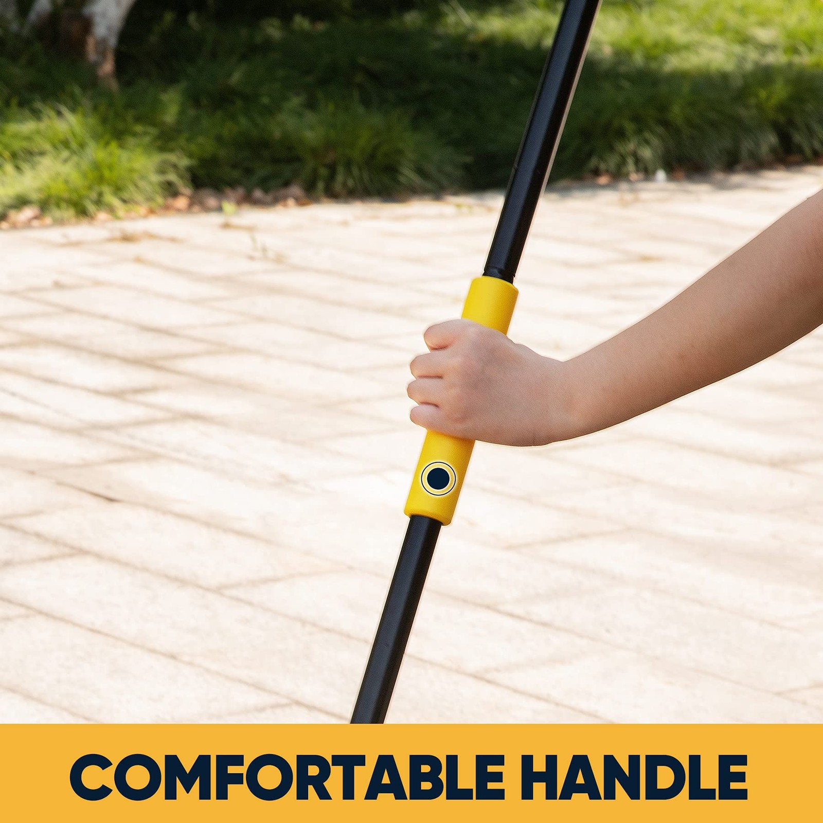 Heavy-Duty Corn Broom Commercial Indoor Outdoor Broom 59.8 inch Tall for Cour…