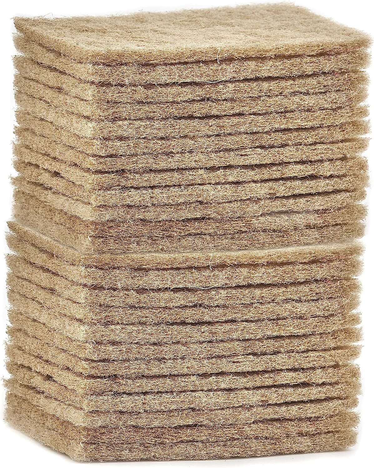Superio Heavy Duty Natural Sisal Scouring Pads Non Scratch 24 Pack Scratch Free