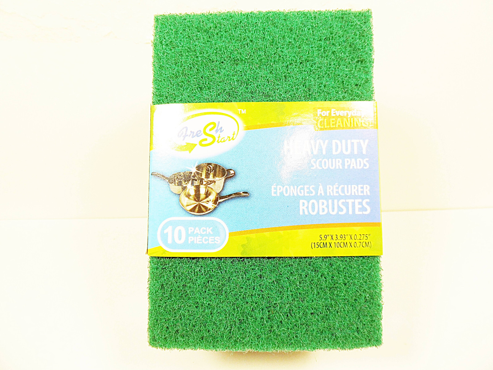 Scouring Pads Heavy Duty Scour Pad 10 Pieces Scrubbing Cleaning Pot Cleaner Set