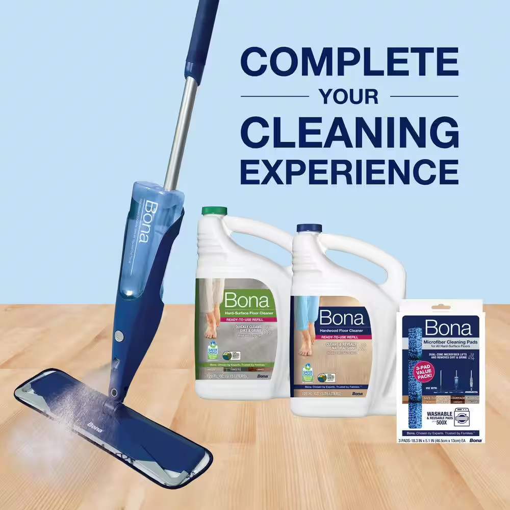 Microfiber Wet Mop Pad Refills (3-Count)