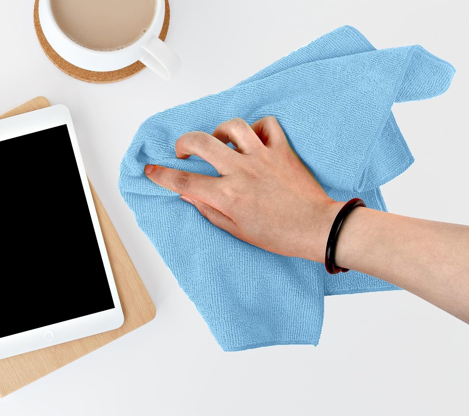Ultra Soft Microfiber Towels 16×16 – 48 Pack, Perfect for Delicate Surfaces