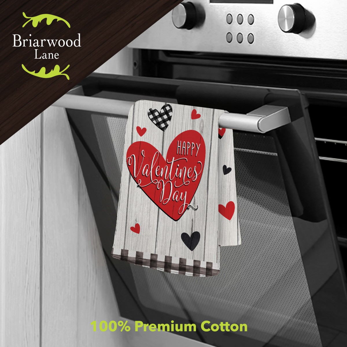 Briarwood Lane Checkered Valentine Cotton Hand Towel