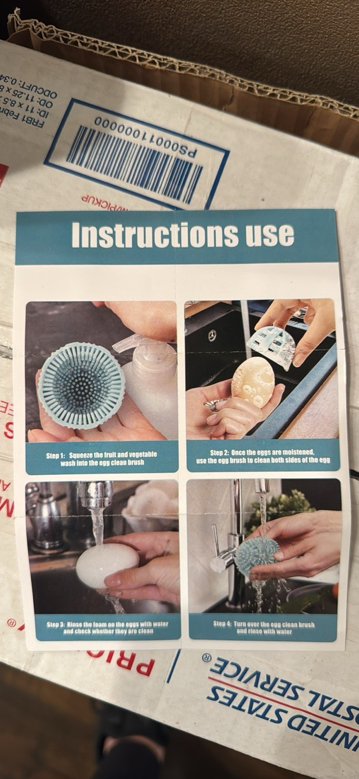 Silicone Egg Cleaning Brush Fruit Vegetable Scrubber Reusable Kitchen Tool New
