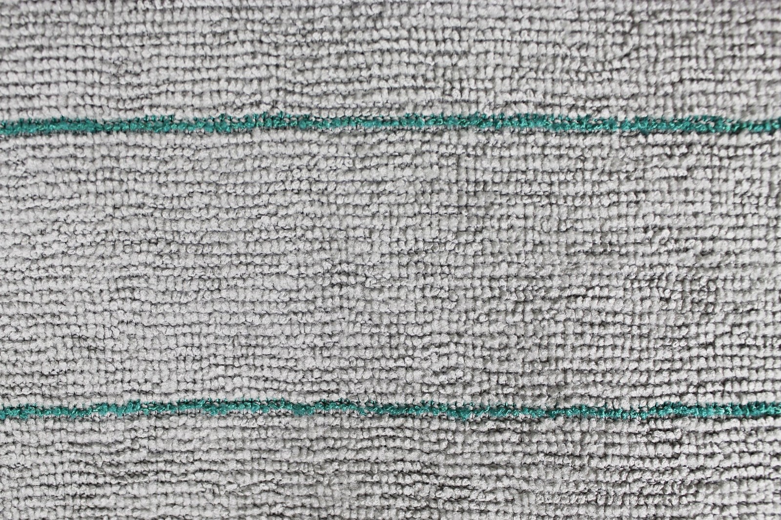 Silver Cleaning Microfiber Towels Edgeless Cut Green Stripe 16 X 16 In 12 Pack