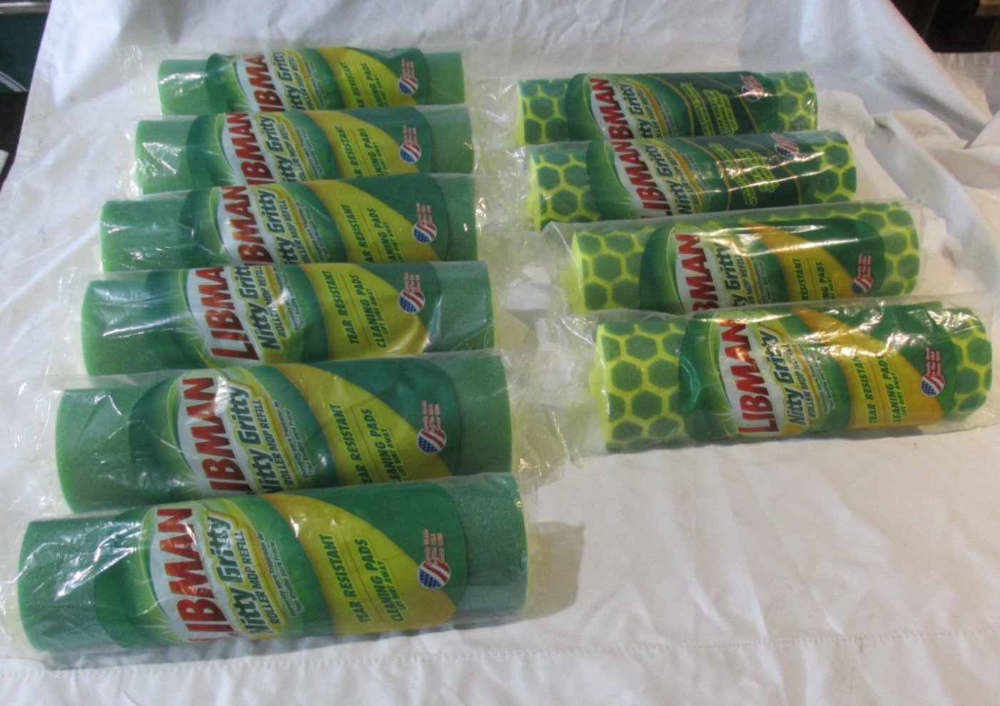 10 Libman Nitty Gritty 10 In. Sponges Roller Mop Refills #02011 New Sealed