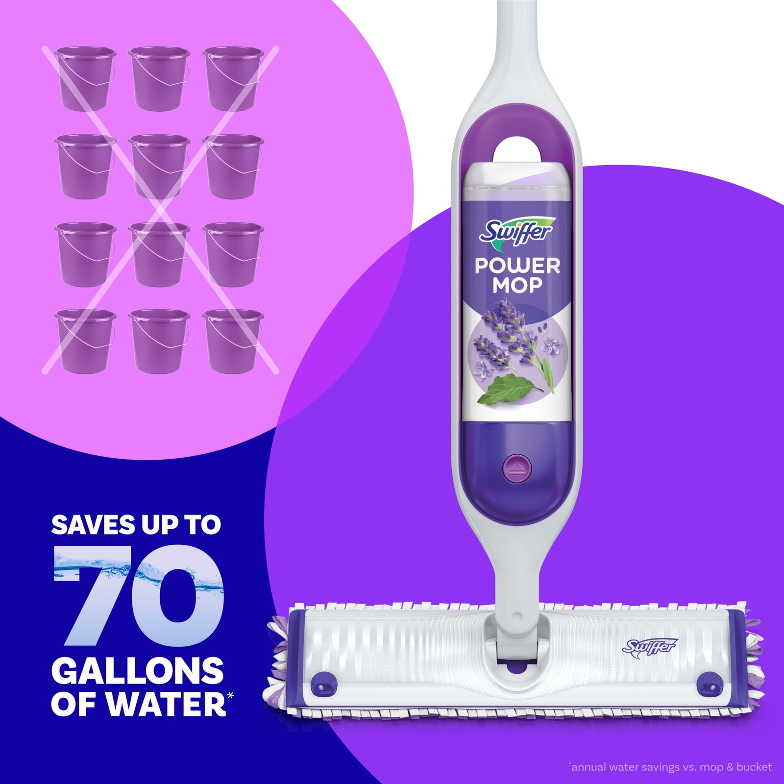Swiffer Power Mop Refill Solution, Tile, Vinyl, Laminate, Wood, Floor Cleaner
