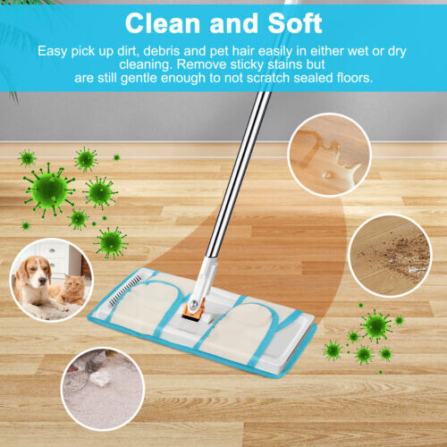 Microfiber Cleaning Mop Pad, Compatible With Sweeper, Washable And Durable 3pcs