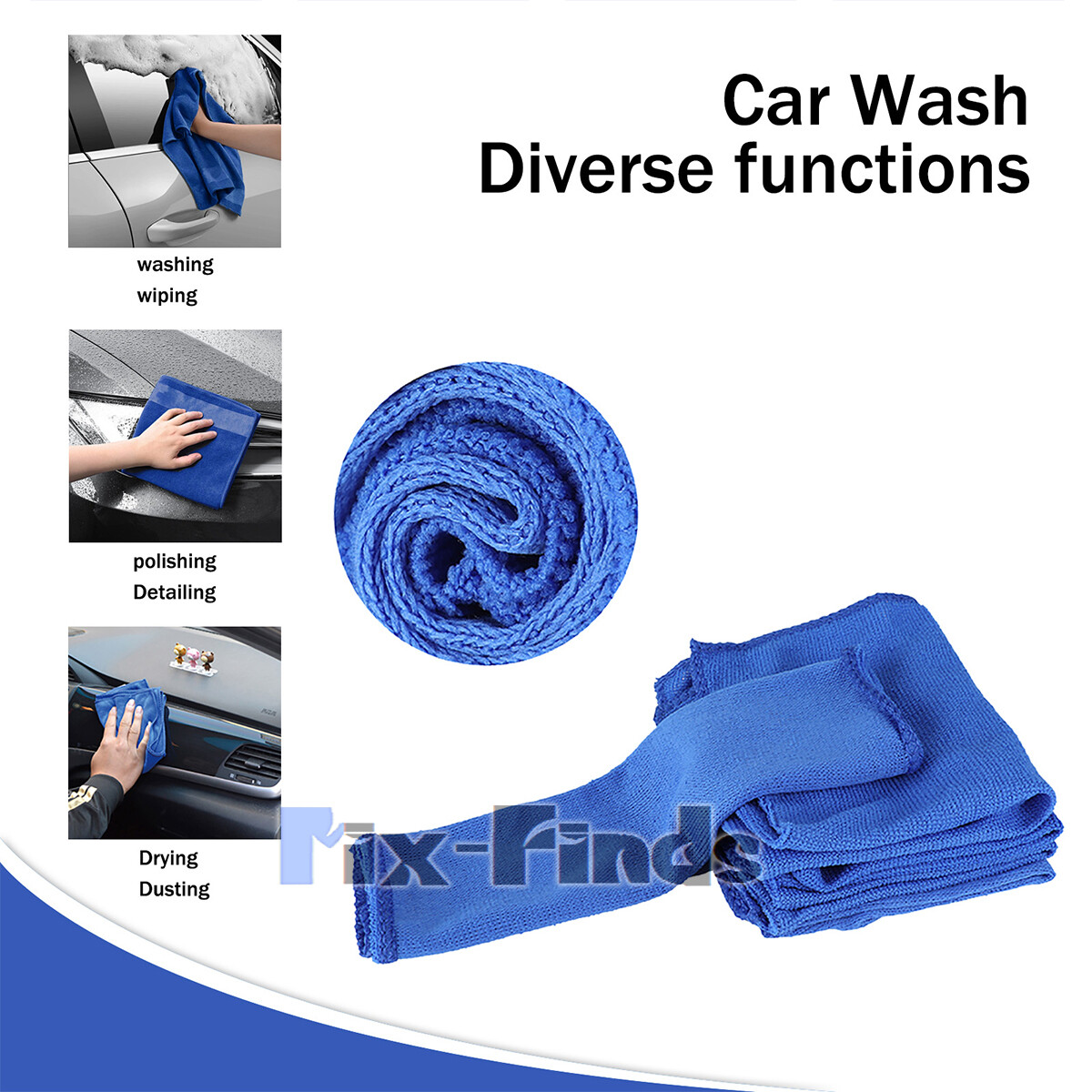 Microfiber Cleaning Cloth Towel Rag Car Polishing No Scratch Auto Detailing LOT