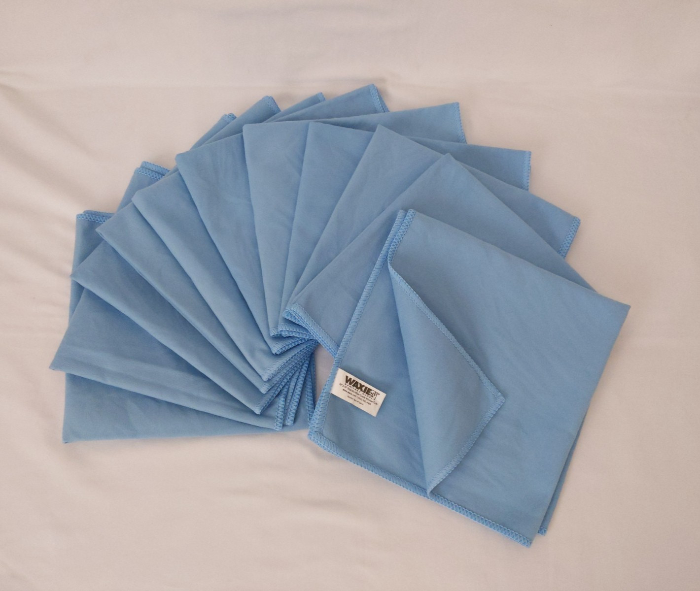 Waxie Blue Microfiber Suede Window Cloth 11 Pcs 16″ X 16″ 770410 Square