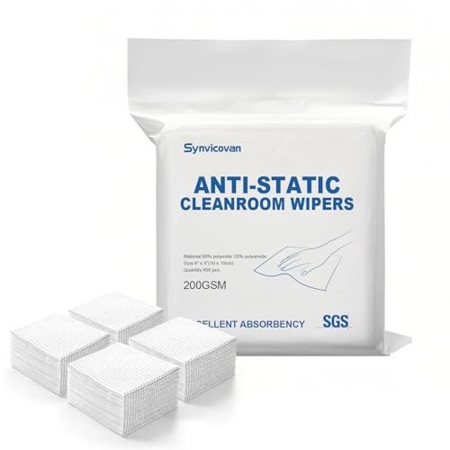 Anti-Static Microfiber Wipes 4×4 400 Pcs Lint Free Reusable Cloths