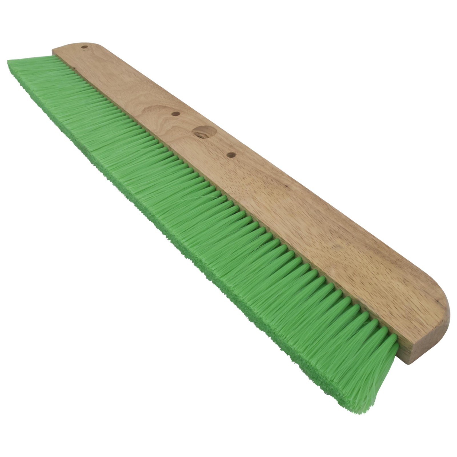Wood Backed Concrete Broom, Green Nylon Bristles, 36 Inch, Fine Finish, Made in