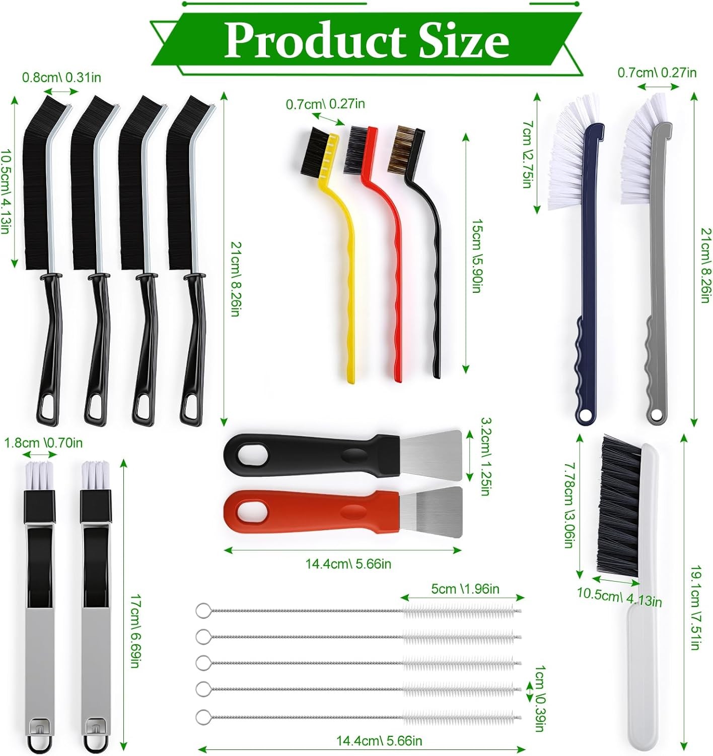19Pcs Crevice Cleaning Brush,Cleaning Brushes,Window Track Cleaner,Crevice