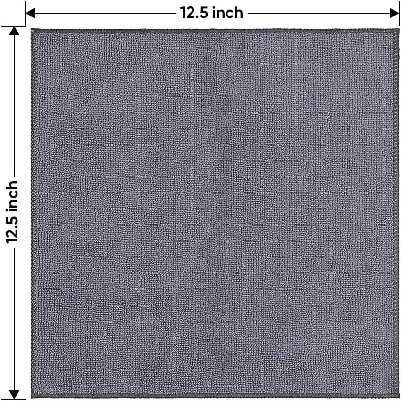 12 Pack Microfiber Cleaning Cloth 12.5×12.5 inches Lint Free-Streak Free