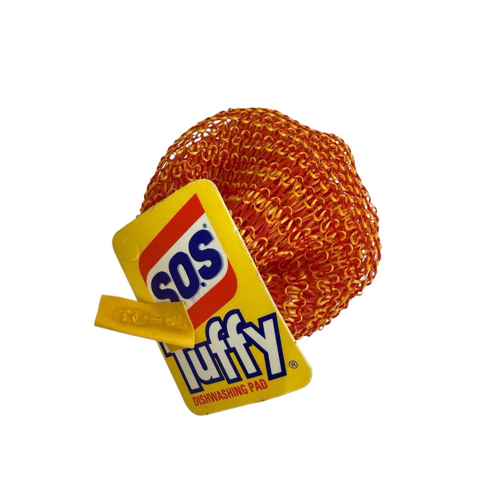 SOS Tuffy Dishwashing Scrub Pad Orange Yellow New