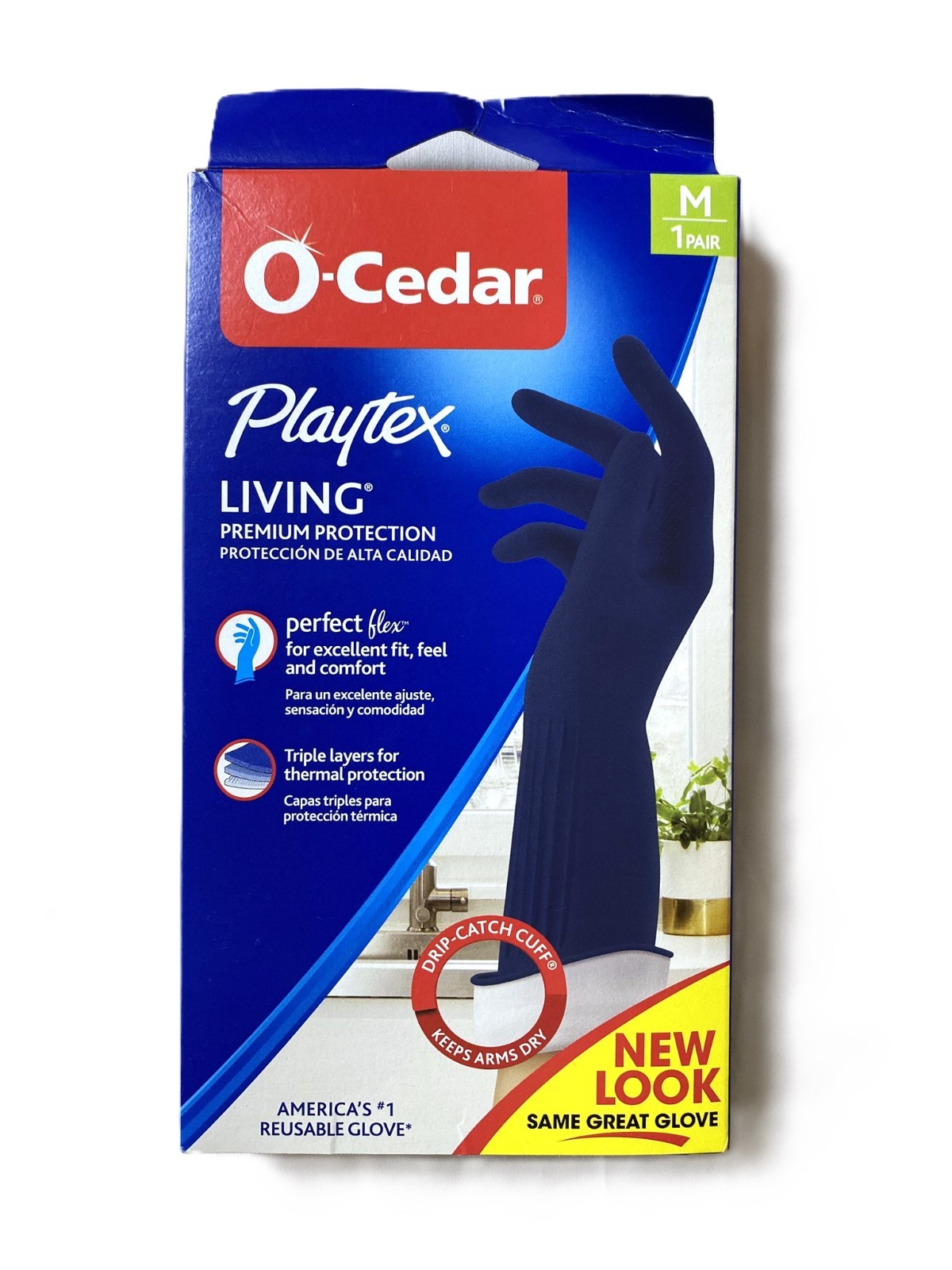 O-Cedar – Size Medium Playtex Living Drip Catch Reusable Glove (Pack of 6 Pairs)