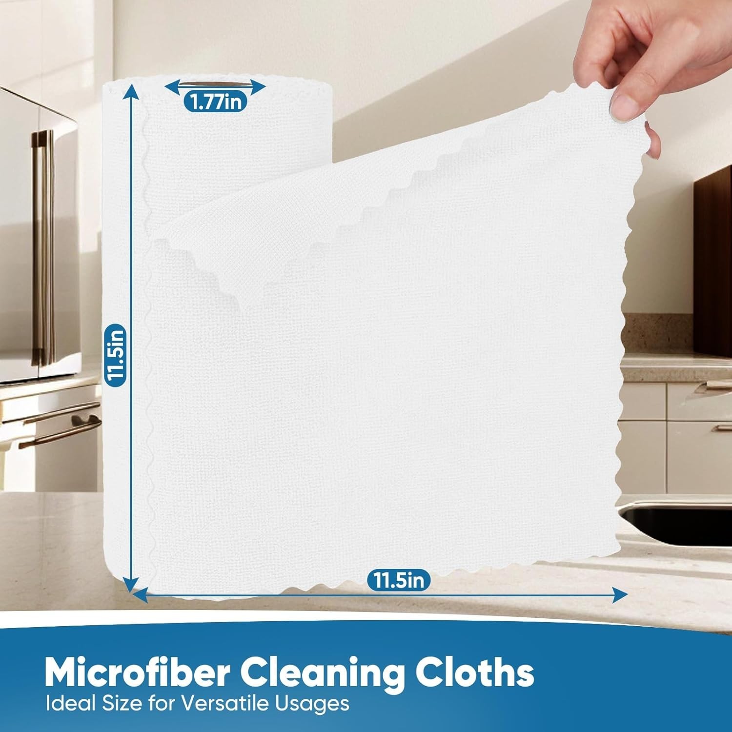 Versatile 75-Pack Microfiber Cleaning Rags – Perfect for Home & Automotive Use