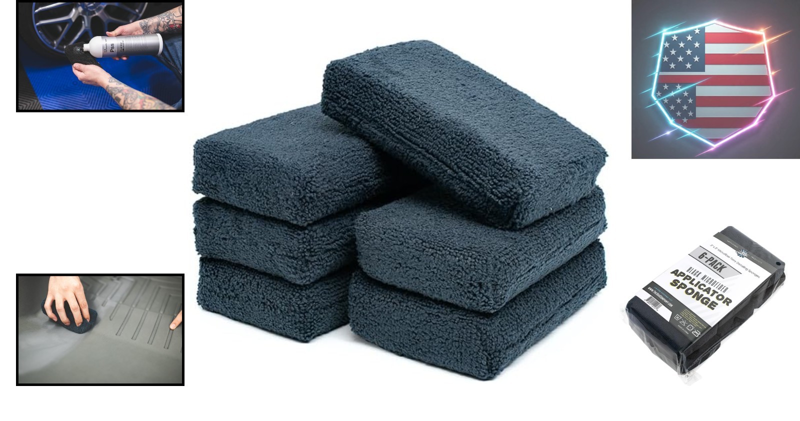Grade Terry Microfiber Detailing Applicator Sponges – Versatile Detailing Too…