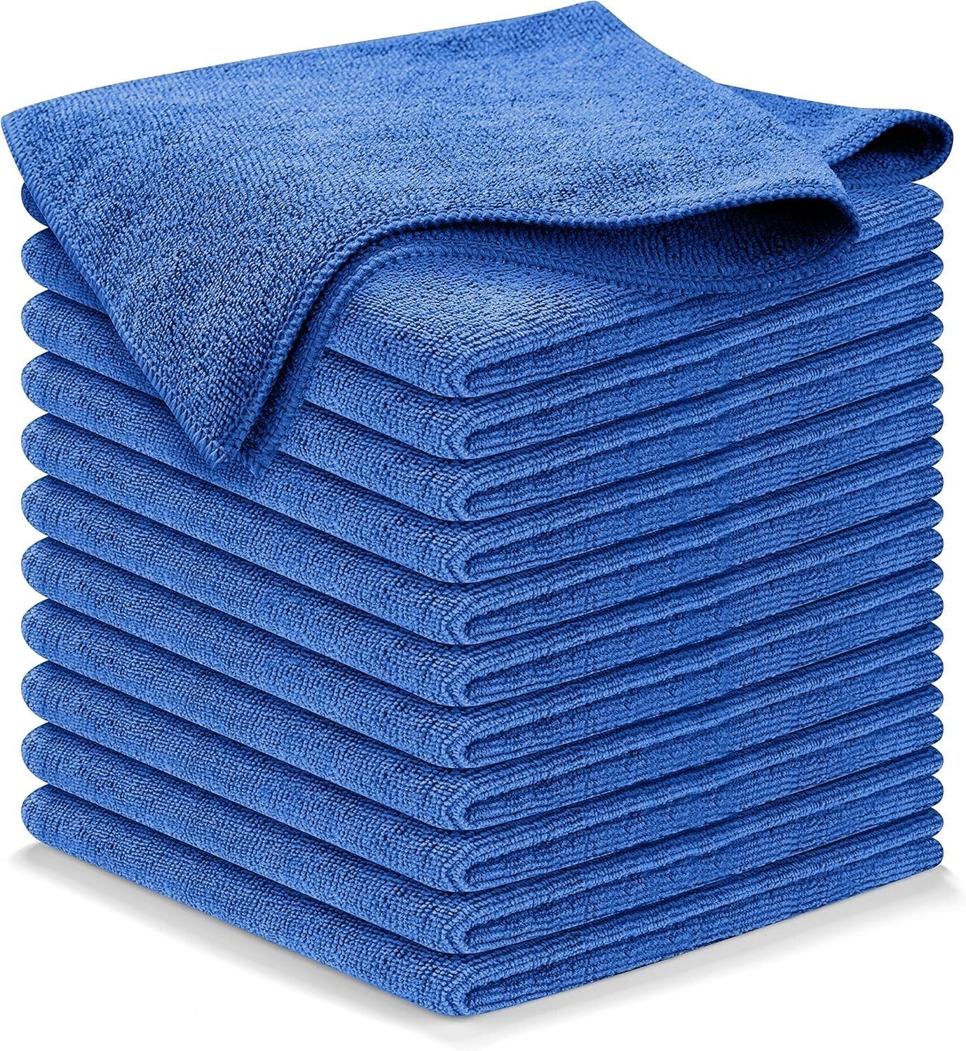 Ultra Absorbent Microfiber Cleaning Cloth – 12 Pack, 1200 Washes, 12.5″x12.5″