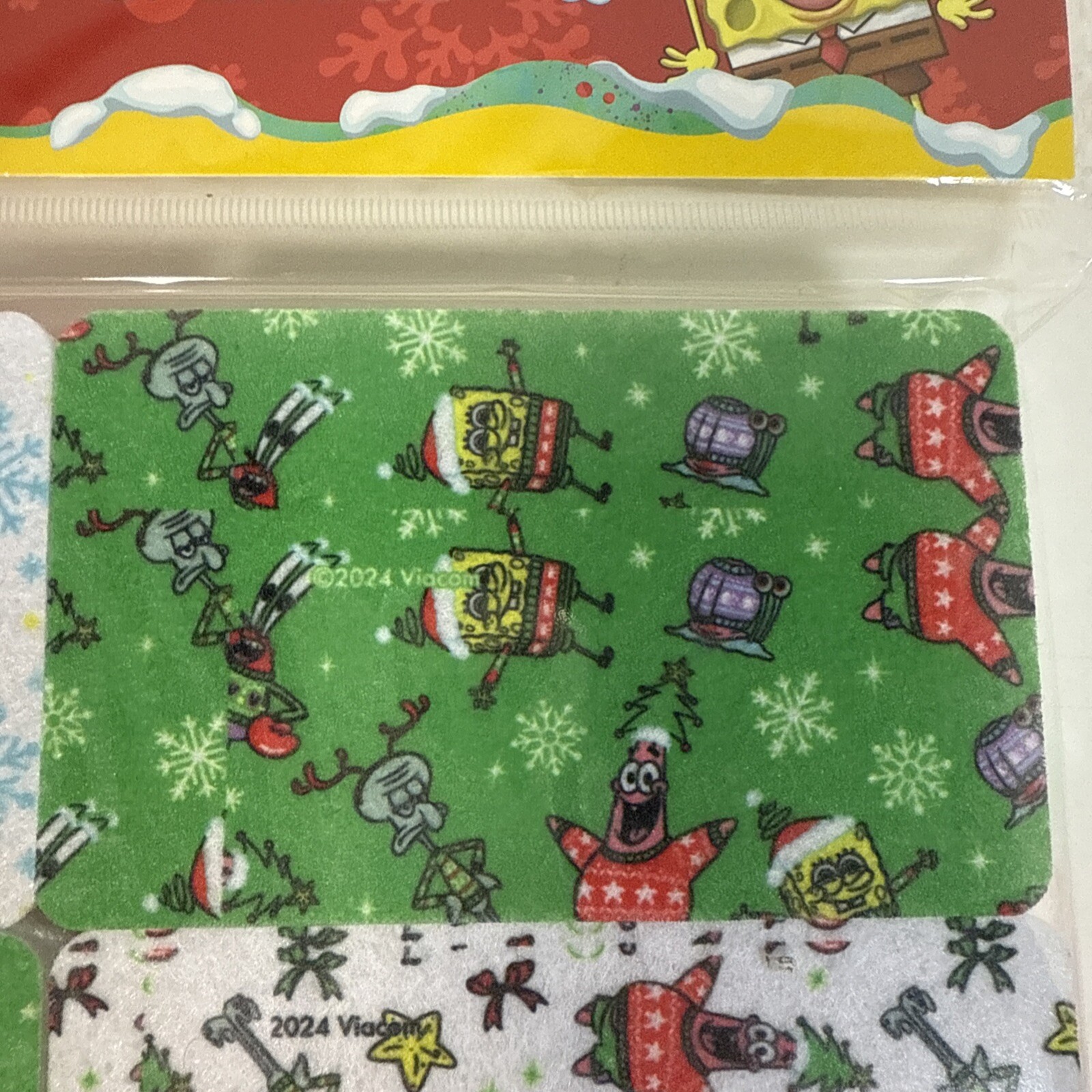 Nickelodeon SpongeBob Sqaurepants Holiday 4-pack cleaning sponges, NEW 2024