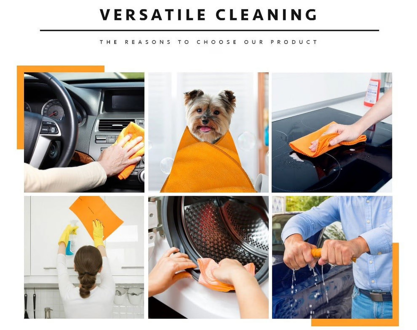 Authentic Shammy made in Germany Size, Orange Shammy Multipurpose Cleaning Cloth
