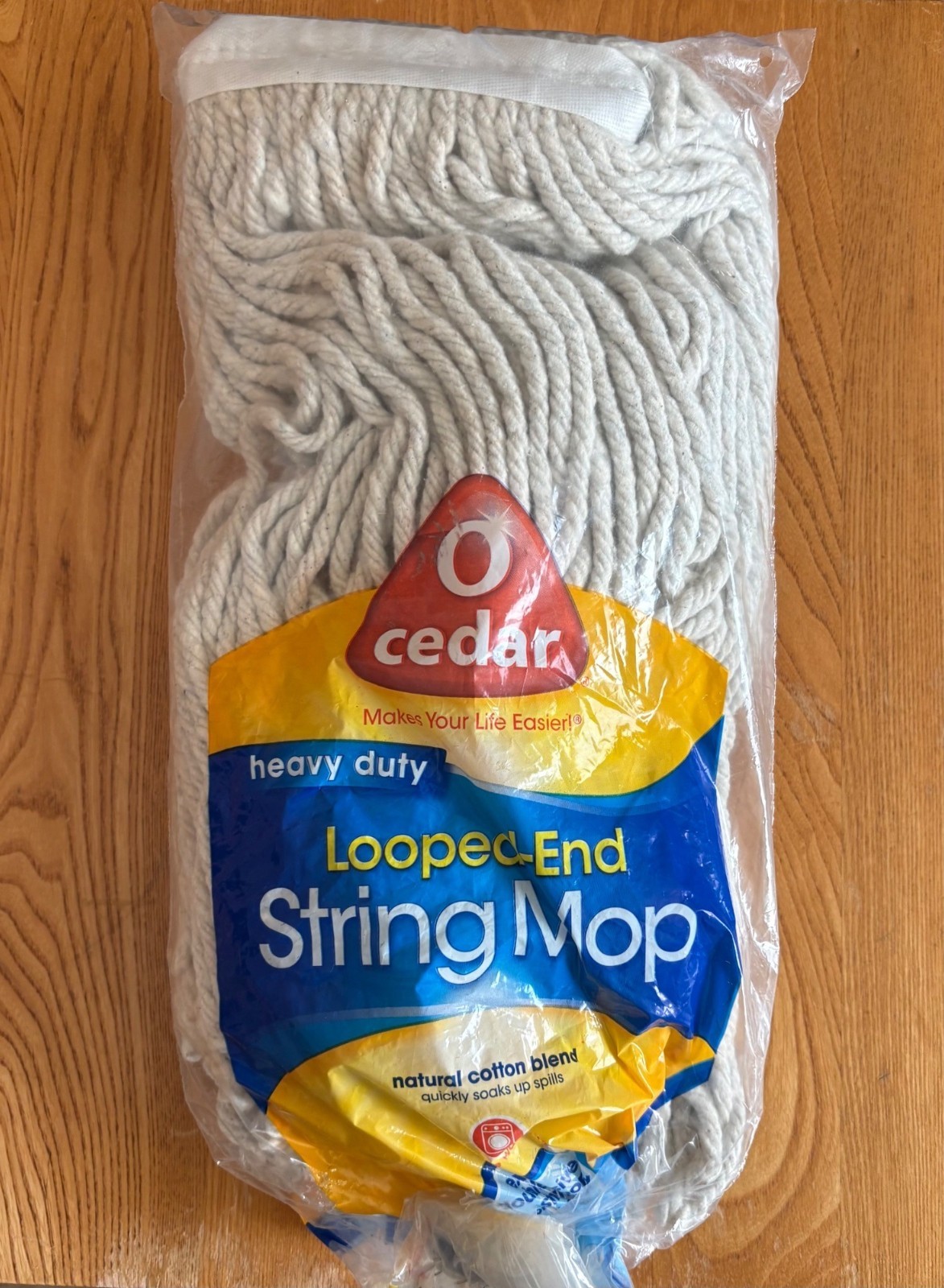O-Cedar Heavy Duty Double Looped-End String Mop Refill Cotton Blend #216167