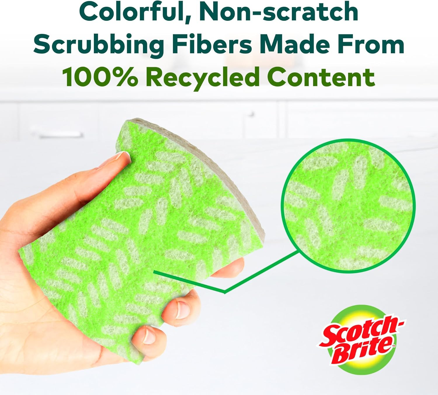 Scotch-Brite Ocelo Non-Scratch Scrub Sponges, Assorted Designs, Scratch-Free for