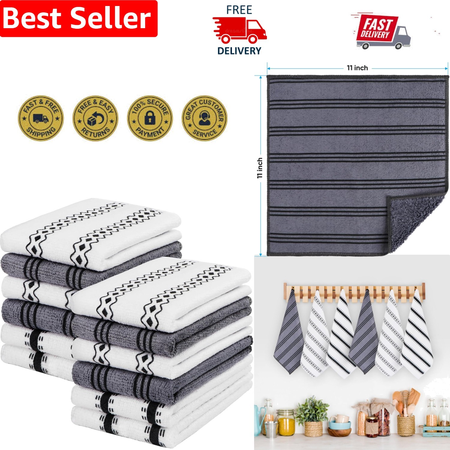 Eco-Friendly 12-Pack Microfiber Cleaning Cloths – Lint & Scratch-Free Solution