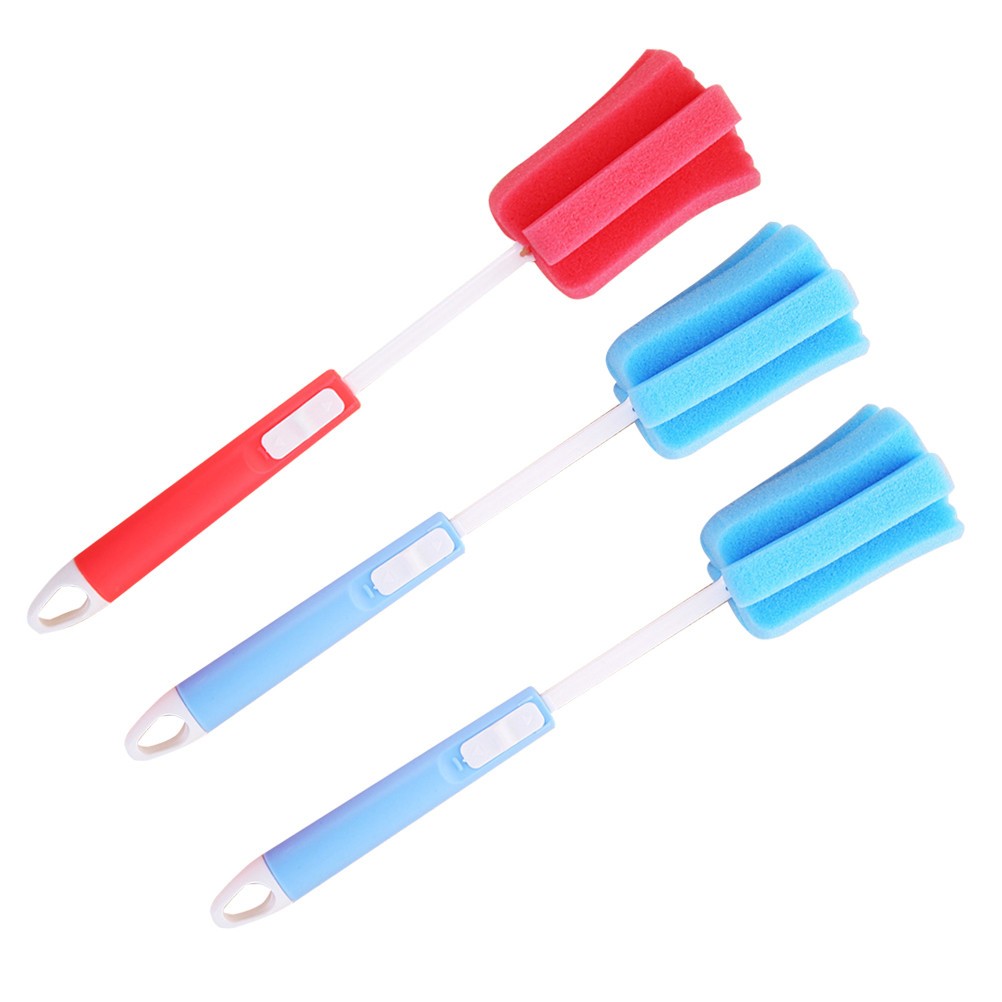 Sponge Bottle Brush with Easy Grip Handle for Glass and Feeding Bottle Use