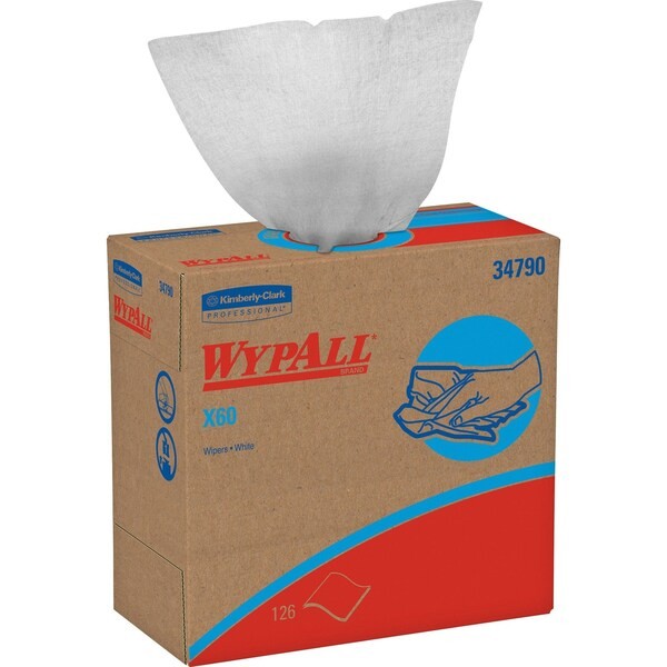 Kimberly-Clark Professional 34790 Wypall X60 Reusable Cloths 34790 Pop-Up White