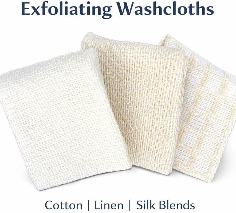 Exfoliating Washcloth [Designed in Japan] Natural Plant-Based Blend Back