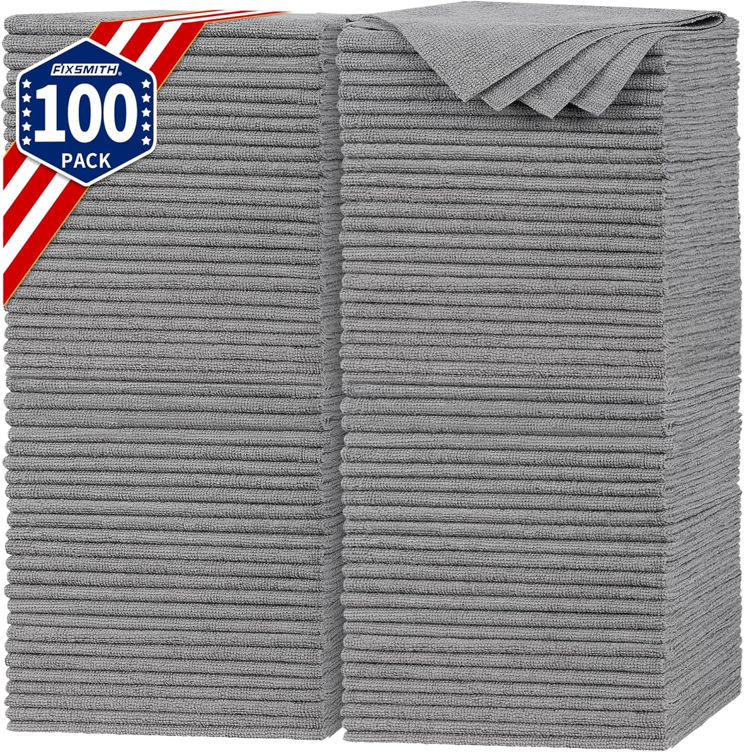 FIXSMITH Microfiber Cleaning Cloth – Pack of 50, Microfiber Towels for Cars 1…