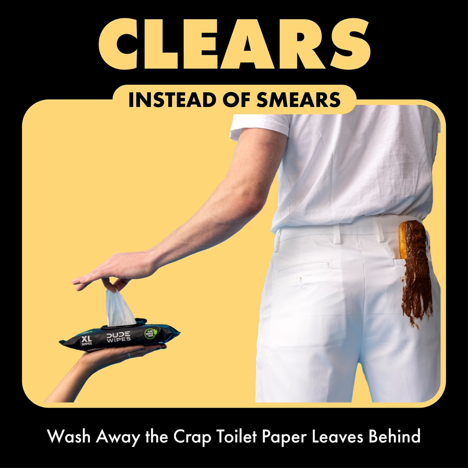 DUDE Wipes Shea Butter Flushable Wet Wipes 240Ct – Extra Large, Septic Safe